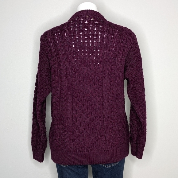 Shannon Woolen Mills purple wool button up cardigan sweater S - Picture 6 of 9